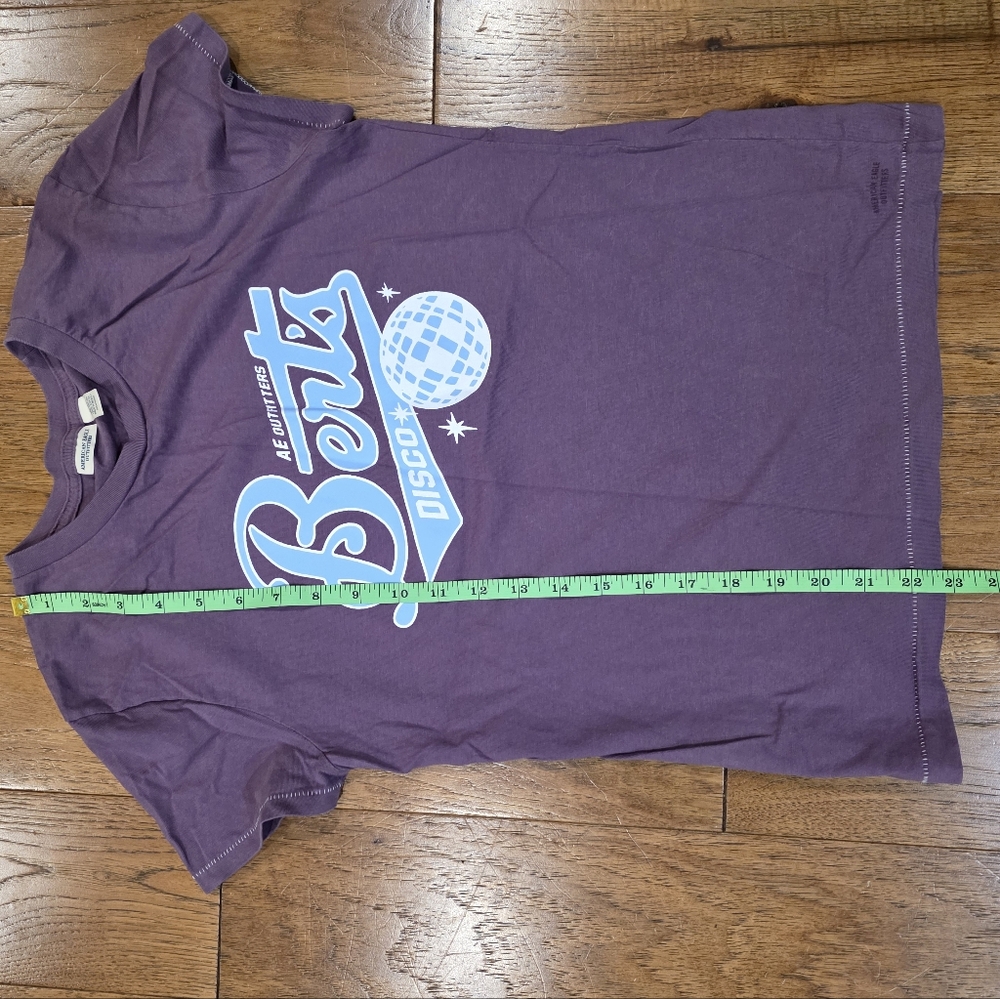 Vintage Y2k American Eagle Graphic Berts Disco Baby Tee Shirt Indie Sleaze. M - Picture 6 of 7